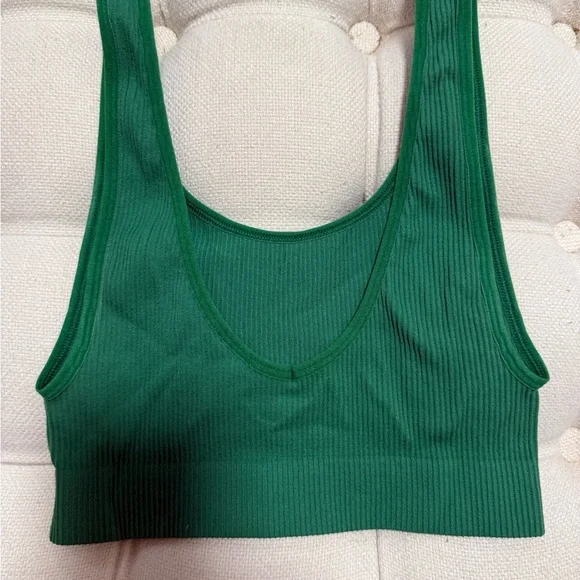 Sunday Best Emerald Ribbed Tank Top - Picture 2 of 3